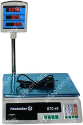 Торговые весы Foodatlas 40кг/2гр ВТС-40