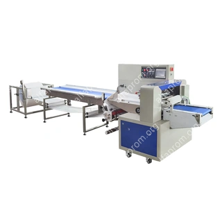 Автоматическая горизонтальная упаковочная машина DXDZ-350XD под ВПП (3 servo, лент.150 мм, рег.форм., min bag L 120, H 50, трансп.попереч.запайки)