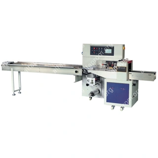 Горизонтальная упаковочная машина DXDZ-600XD (лент. 250 мм, рег.форм., S 400, L 180-500, H-120, трансп.попереч.запайки)